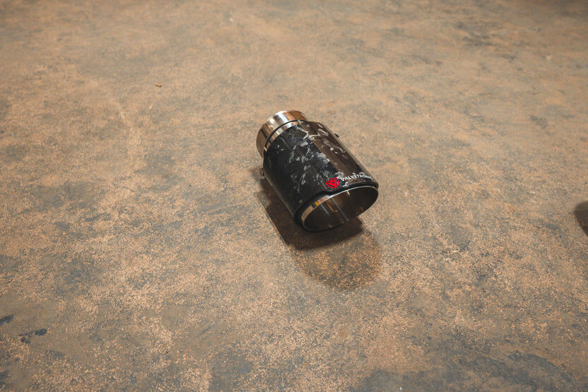 Universal Exhaust Tips 2.5 Inch Forged Carbon Fiber by Valvetronic Designs