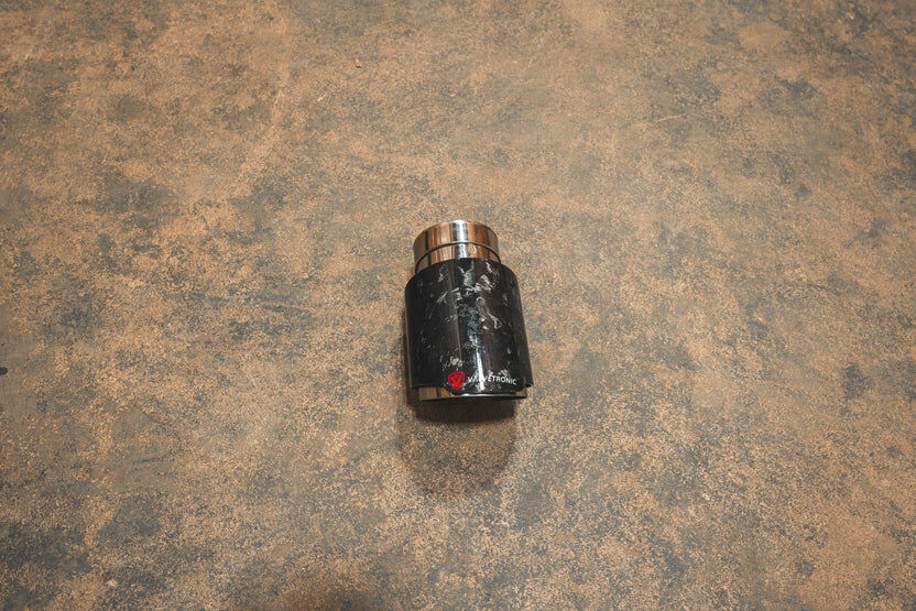 Universal Exhaust Tips 2.5 Inch Forged Carbon Fiber by Valvetronic Designs - VTD.TIP.SLVE.25.35.FC