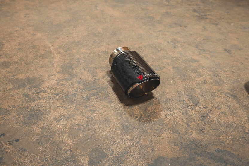 Universal Exhaust Tips 2.5 Inch Carbon Fiber Carbon Fiber by Valvetronic Designs