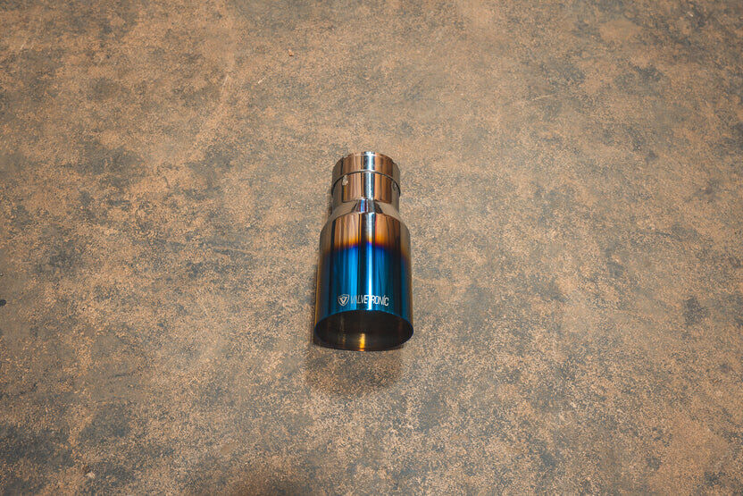 Universal Exhaust Tips 2.5 Inch T304 Stainless Steel Burnt Titanium by Valvetronic Designs - VTD.TIP.SW.25.35.BRT