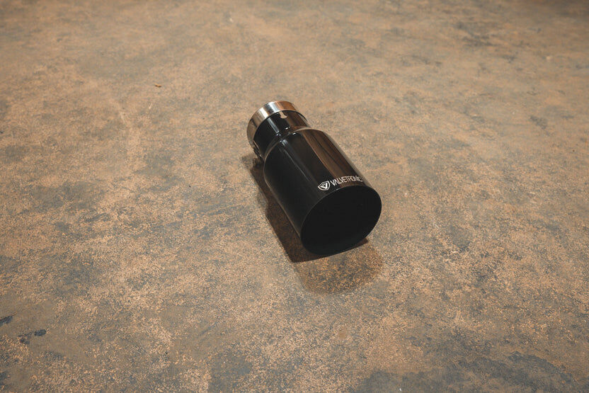 Universal Exhaust Tips 3.0 Inch T304 Stainless Steel Black by Valvetronic Designs - VTD.TIP.SW.30.35.BLK