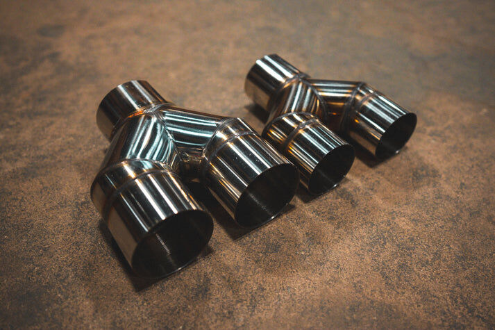Y Pipe Ehaust Adapter, 2.5 Inch 63MM by Valvetronic Designs