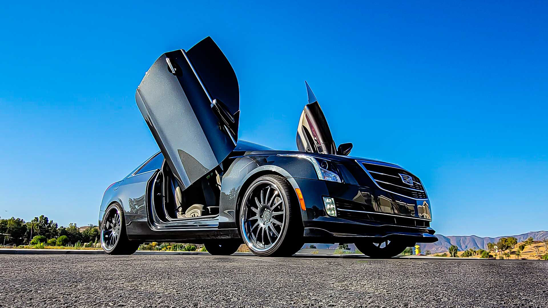 2013-2019 Cadillac ATS 2DR Bolt-on Vertical Lambo Door Conversion Kit - VDCCADATS13