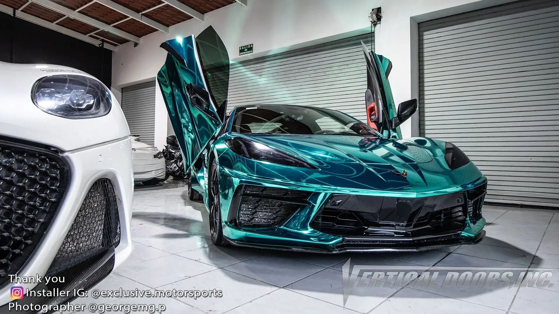 2020-2022 Chevrolet Corvette C8 Bolt-on Vertical Lambo Door Conversion Kit