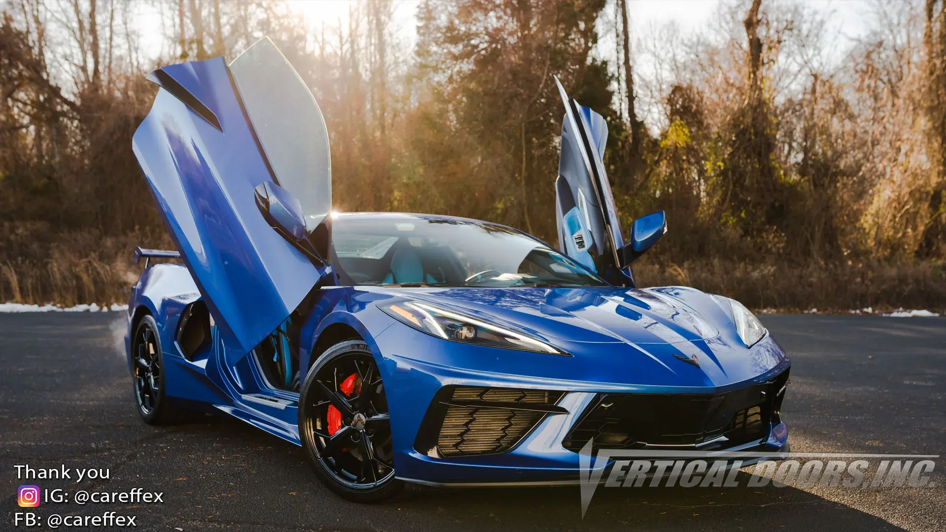 2020-2022 Chevrolet Corvette C8 Bolt-on Vertical Lambo Door Conversion Kit