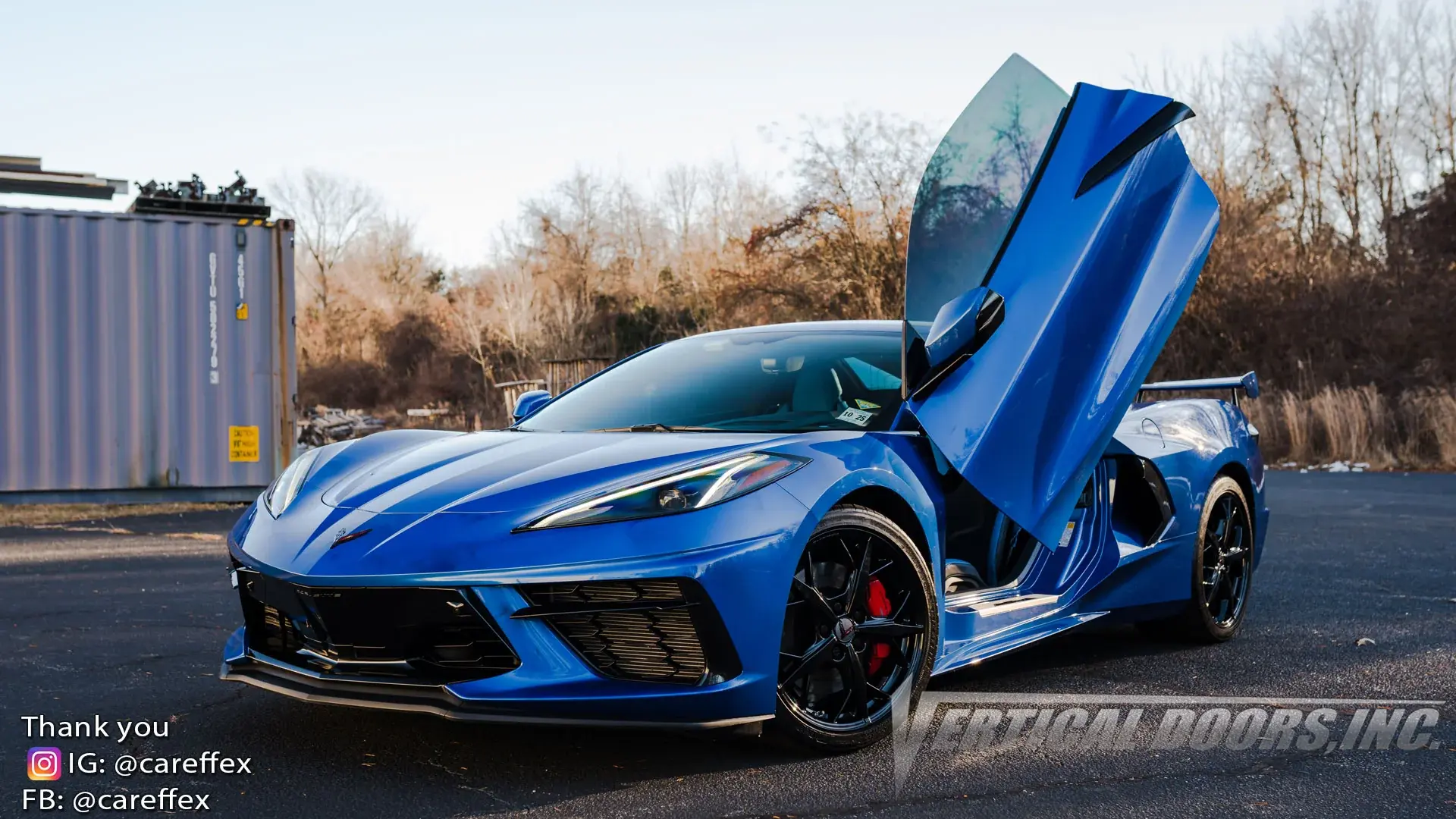 2020-2022 Chevrolet Corvette C8 Bolt-on Vertical Lambo Door Conversion Kit
