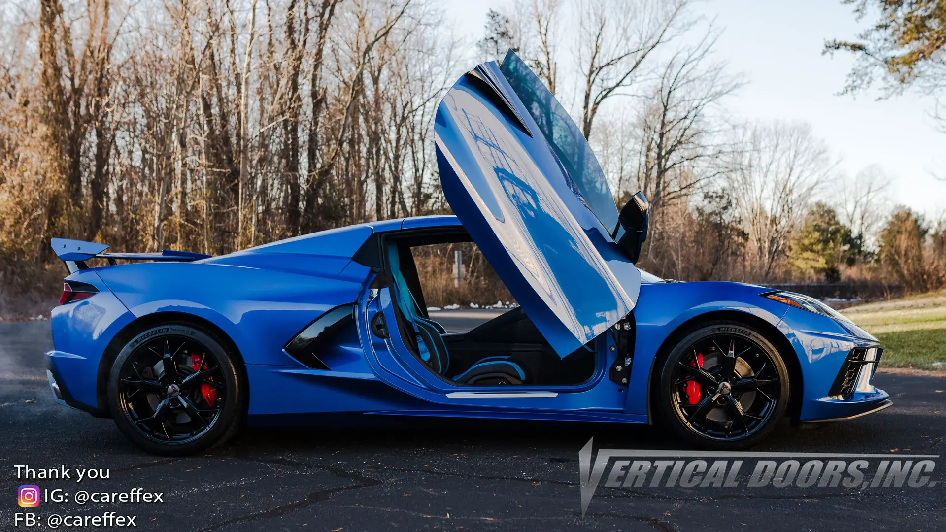 2020-2022 Chevrolet Corvette C8 Bolt-on Vertical Lambo Door Conversion Kit