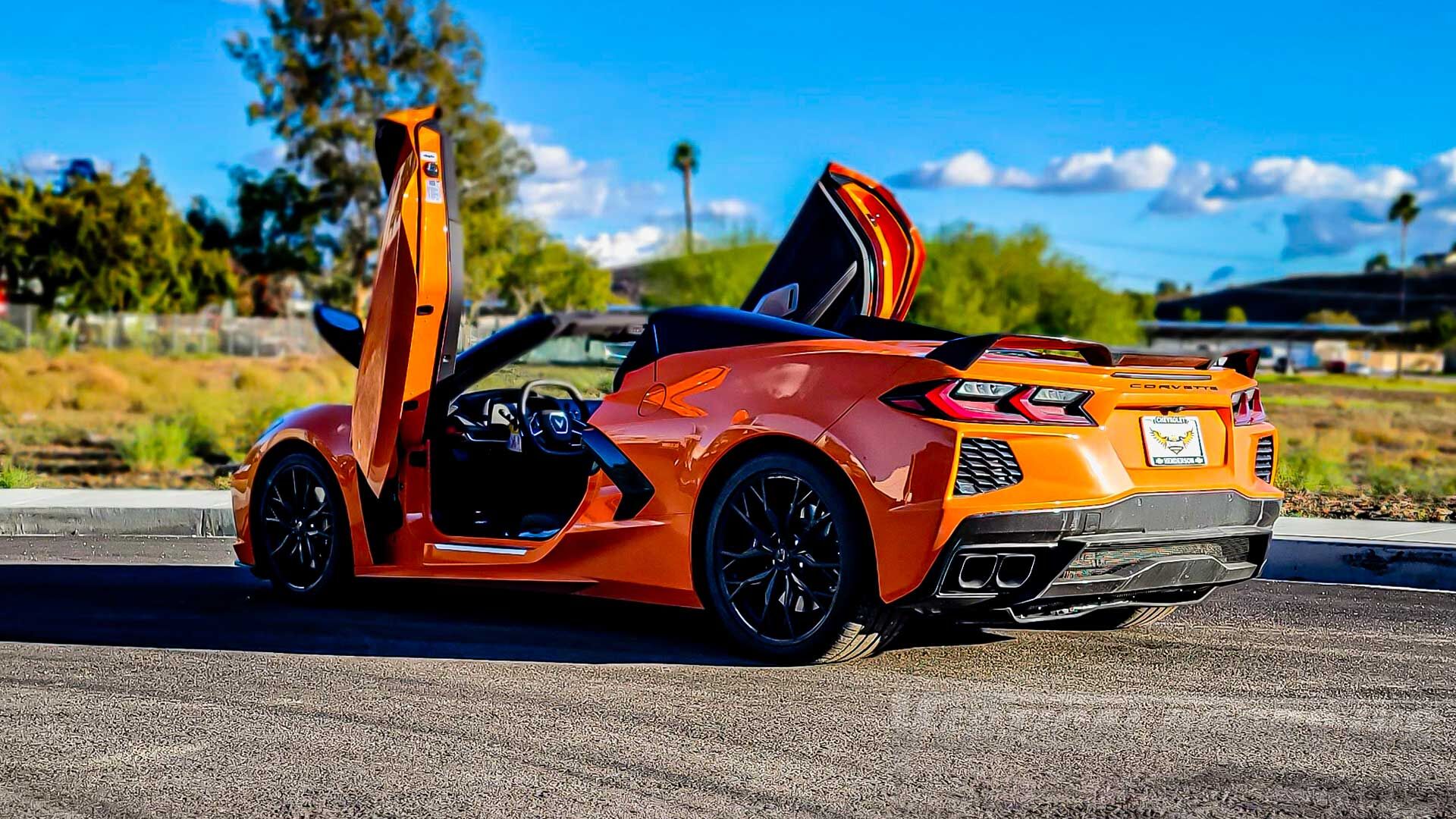 2023-2024 Chevrolet Corvette C8 Bolt-on Vertical Lambo Door Conversion Kit