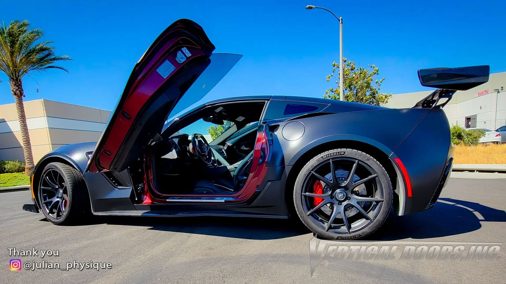 2014-2017 Chevrolet Corvette C7 Bolt-on Vertical Lambo Door Conversion Kit