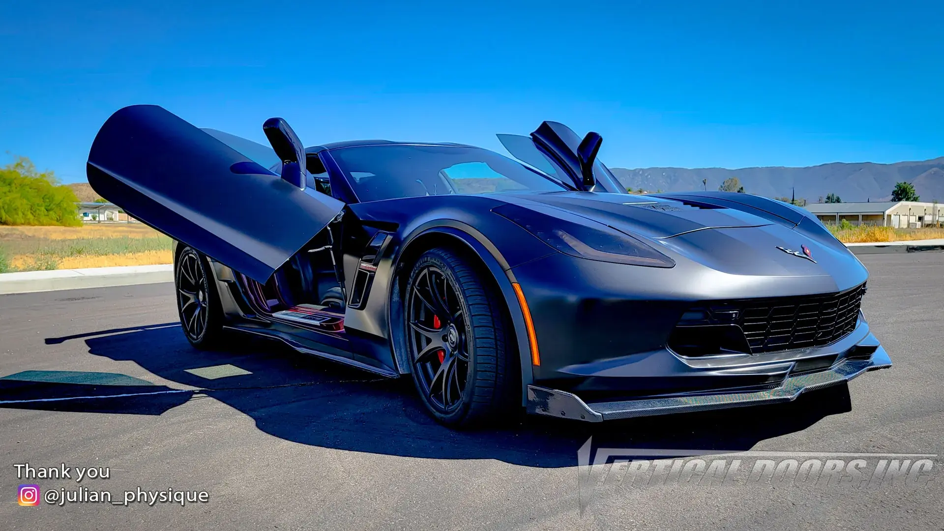 2014-2017 Chevrolet Corvette C7 Bolt-on Vertical Lambo Door Conversion Kit
