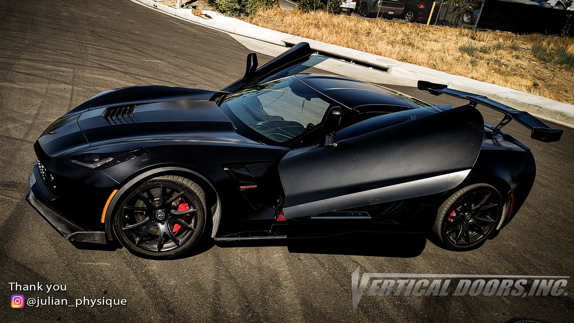 2014-2017 Chevrolet Corvette C7 Bolt-on Vertical Lambo Door Conversion Kit