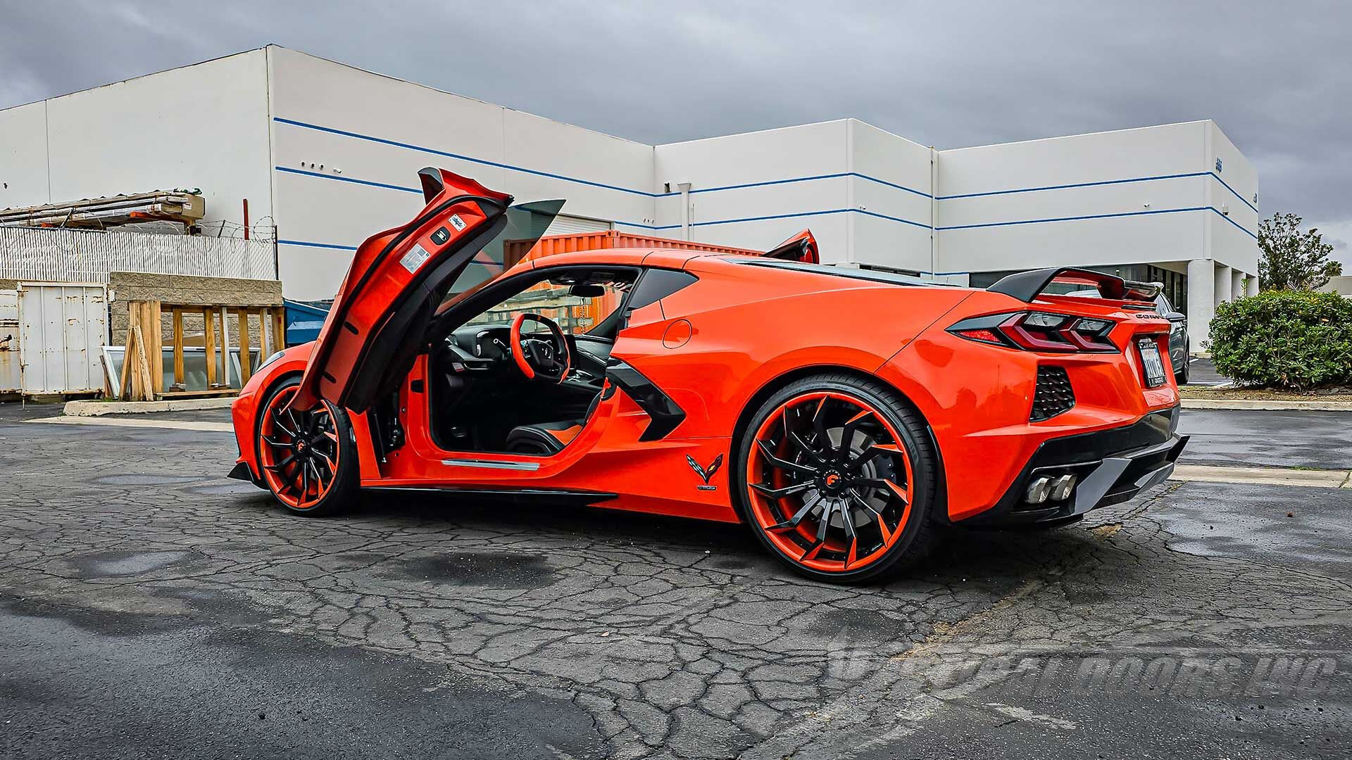 2020-2023 Chevrolet Corvette C8 Bolt-on Vertical Lambo Door Conversion Kit