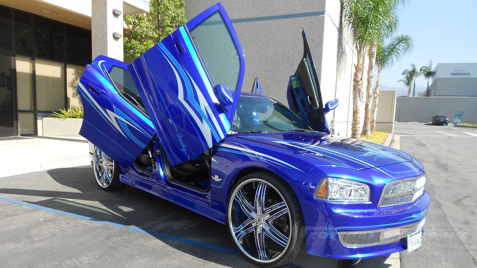 2005-2010 Dodge Charger Bolt-on Vertical Lambo Door Conversion Kit - FOR REAR DOORS ONLY