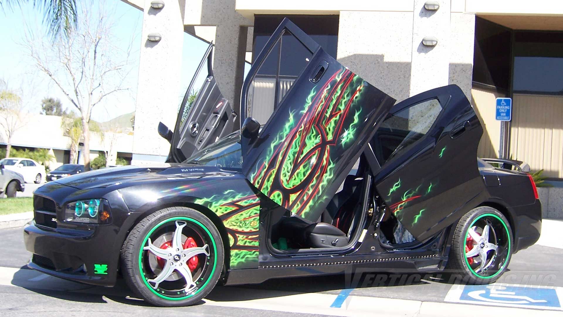 2005-2010 Dodge Charger Bolt-on Vertical Lambo Door Conversion Kit - FOR REAR DOORS ONLY