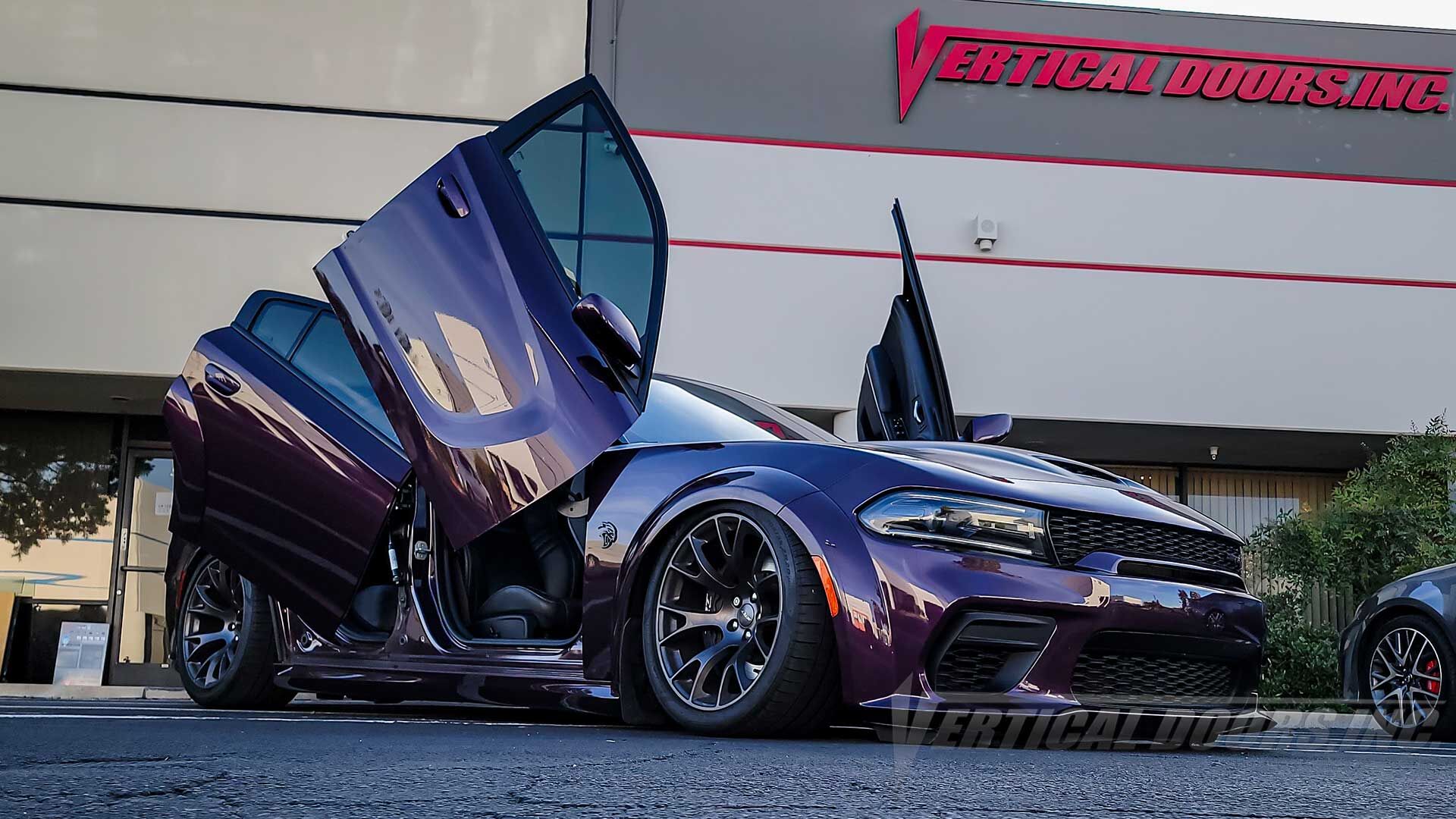 2011-2023 Dodge Charger Bolt-on Vertical Lambo Door Conversion Kit (for Rear Doors)
