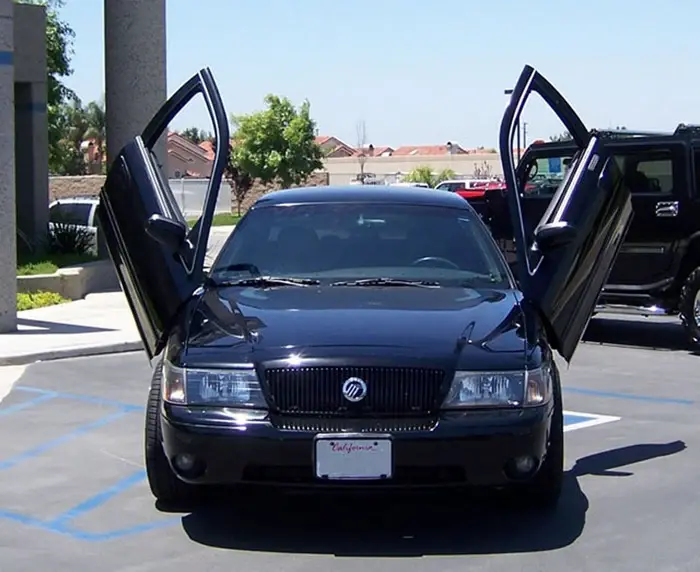1998-2010 Ford Crown Victoria Bolt-on Vertical Lambo Door Conversion Kit - VDCFCVIC9806