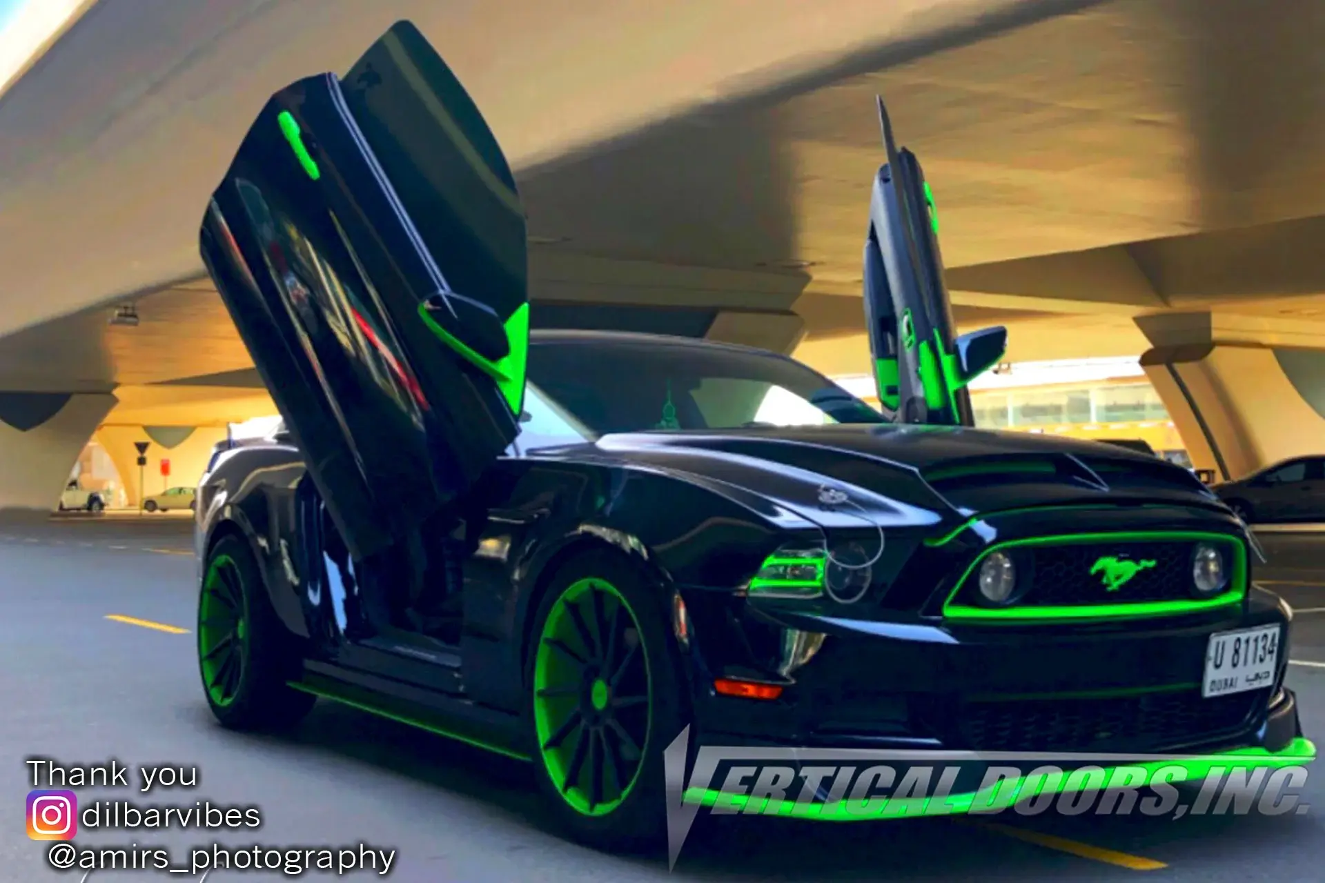 2011-2014 Ford Mustang Bolt-on Vertical Lambo Door Conversion Kit