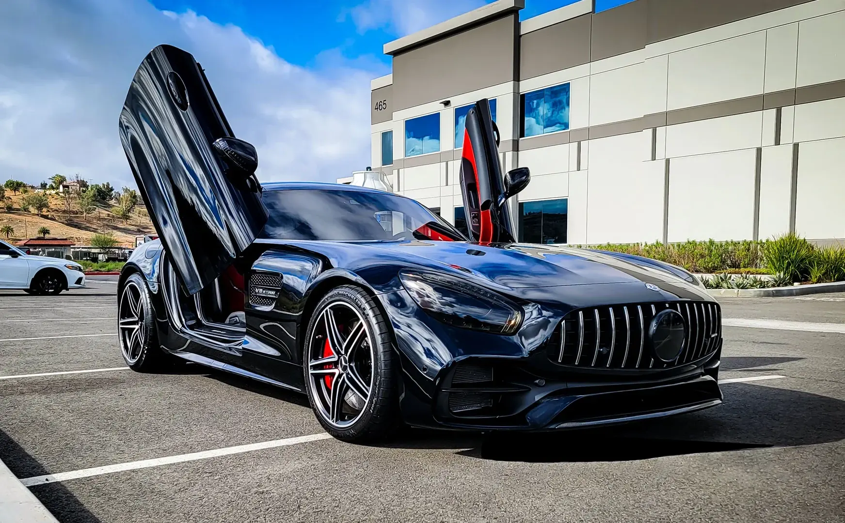 2015-2022 Mercedes AMG GT Coupe Bolt-on Vertical Lambo Door Conversion Kit - VDCMERAMGGT15
