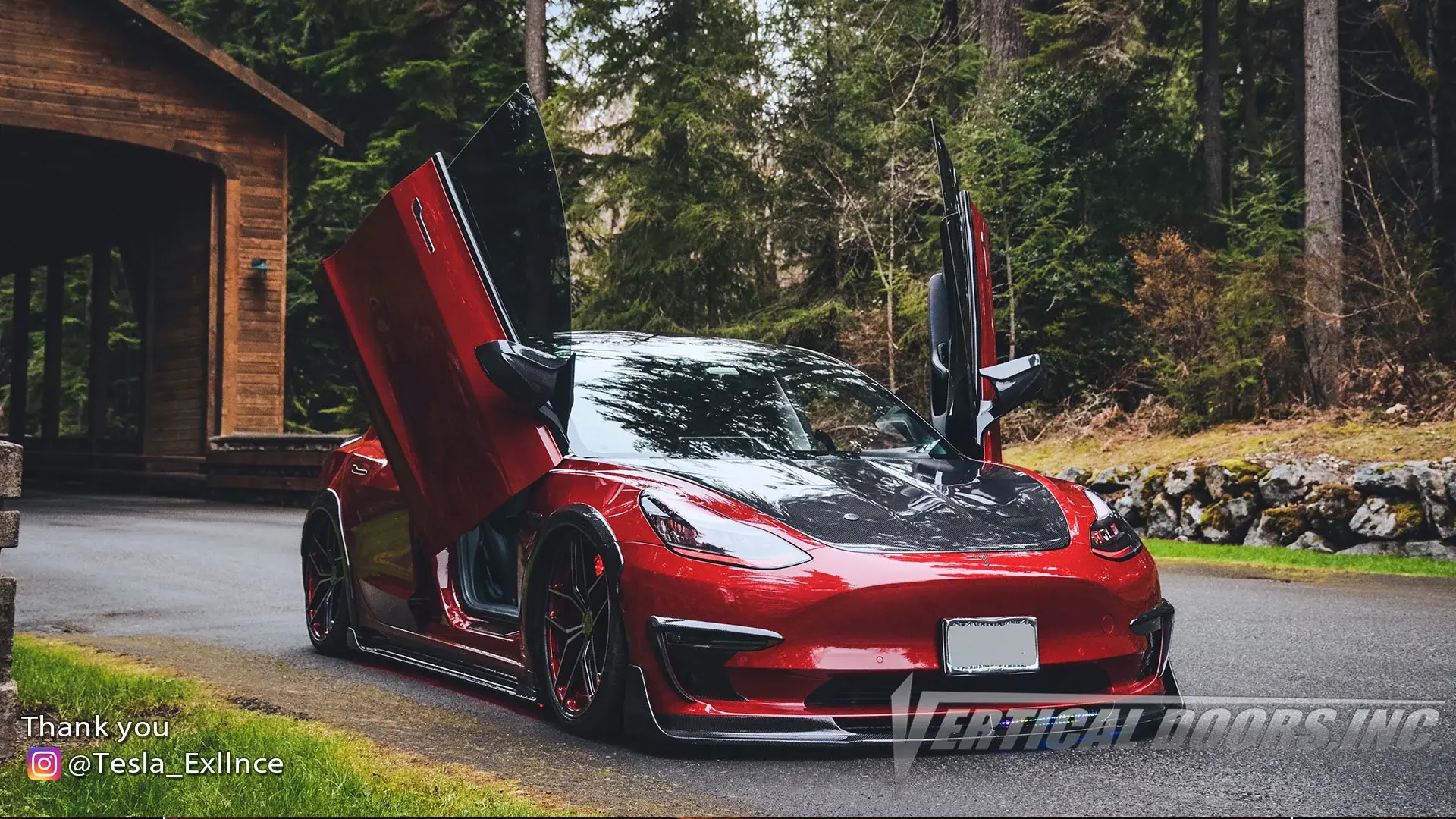 2017-2022 Tesla Model 3 4DR Bolt-on Vertical Lambo Door Conversion Kit