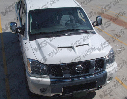 2004-2012 Nissan Titan Outlaw 2 Fiberglass Hood - VIS-03NSTIT2DOL2-010