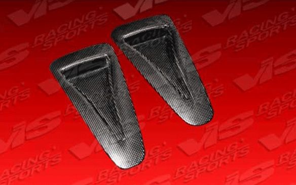 2009-2012 Nissan Skyline GT-R R35 OEM Carbon Fiber Hood Scoops by ViS - VIS-09NSR352DOE-009C