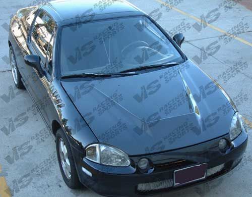 1993-1997 Honda Del Sol Invader Carbon Fiber Hood by ViS Racing
