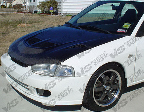 1997-2002 Mitsubishi Mirage 2DR EVO 5 Carbon Fiber Hood by ViS Racing