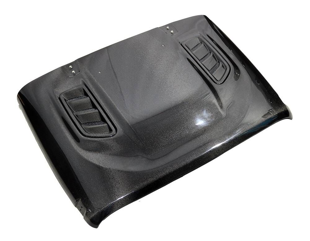 2007-2018 Jeep Wrangler JK 4DR Rubicon Carbon Fiber Hood by ViS Racing - 07JPWJK4DRUB-010C