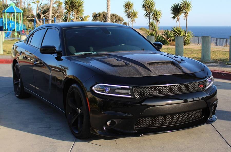 2015-2023 Dodge Charger 4DR Terminator Double-Sided Carbon Fiber Hood by ViS Racing