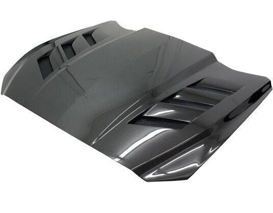 2015-2017 Ford Mustang 2DR AMS Double-Sided Carbon Fiber Hood by ViS Racing