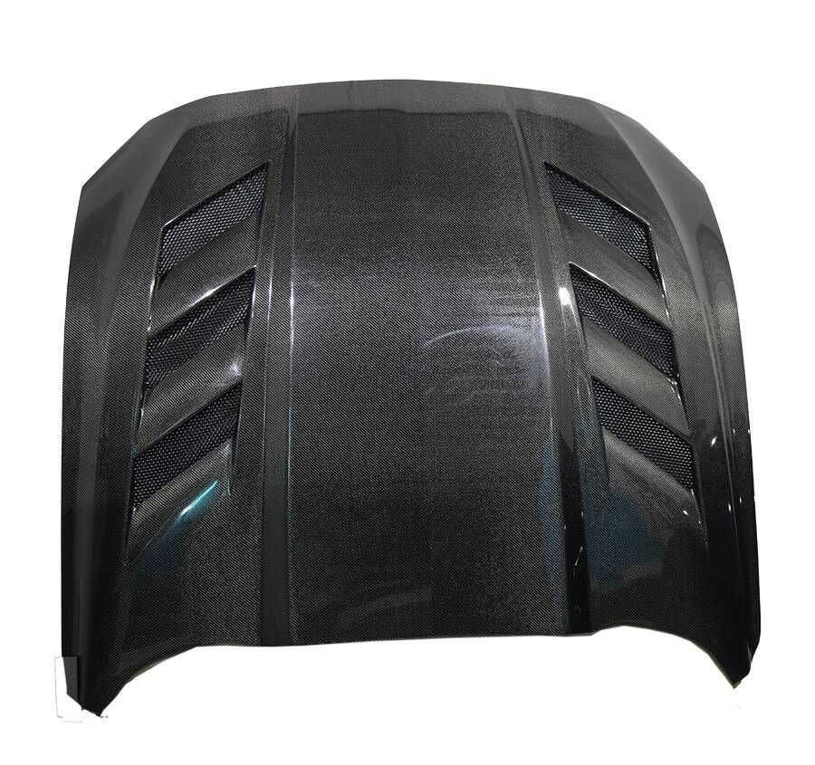 2018-2023 Ford Mustang 2DR AMS Double-Sided Carbon Fiber Hood by ViS Racing