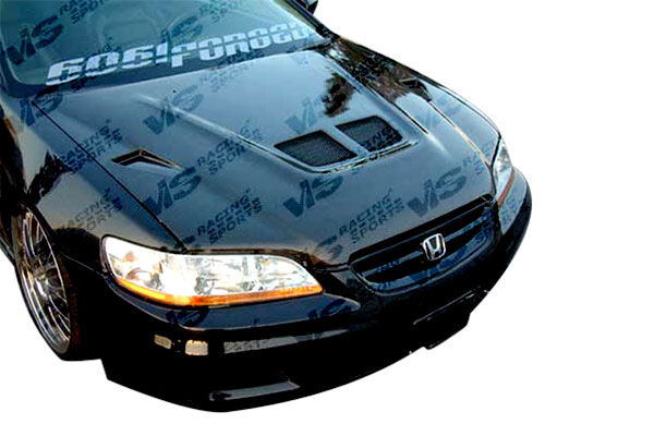 1998-2002 Honda Accord 4DR EVO Carbon Fiber Hood by ViS Racing - VIS-98HDACC4DEV-010C