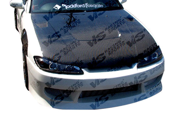 1999-2002 Nissan SILVA S15 JS Carbon Fiber Hood by ViS Racing - VIS-99NSS152DJS-010C