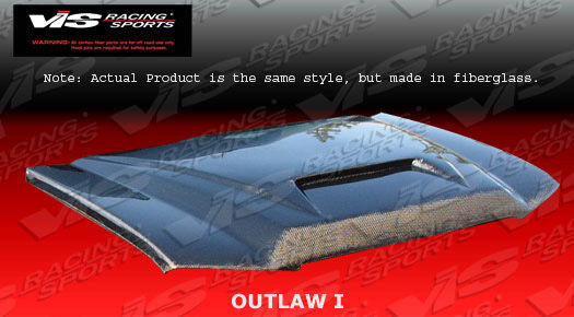 2004-2012 Chevrolet Colorado Outlaw I Fiberglass Hood - VIS-04CHCOL2DOL1-010