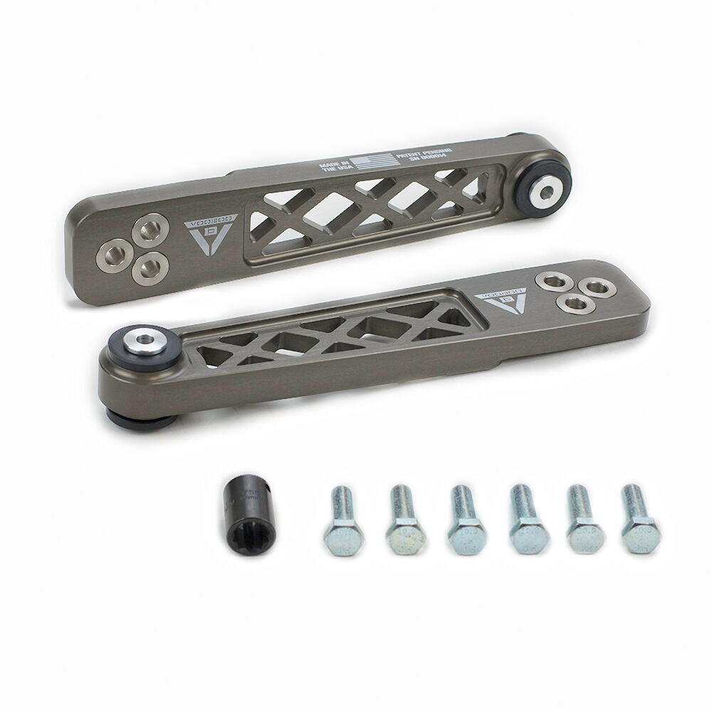 2004-2005 Honda Civic Value Package VooDoo13 Rear Lower Control Arms Gunmetal Hard Anodize Clear - LOHN-0400HC