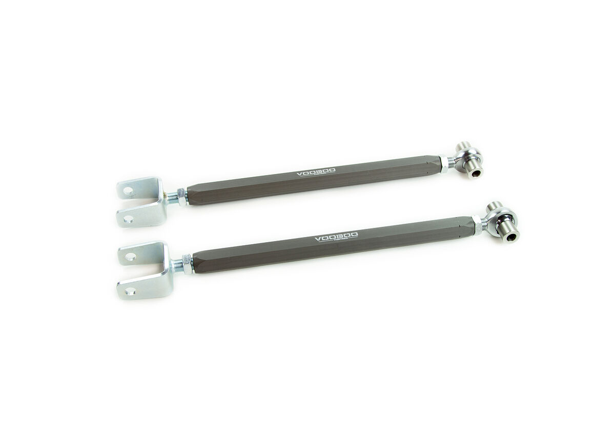 2009-2014 Nissan 370z VooDoo13 Rear Toe Rods Gunmetal Hard Anodize Clear - TONS-0400HC