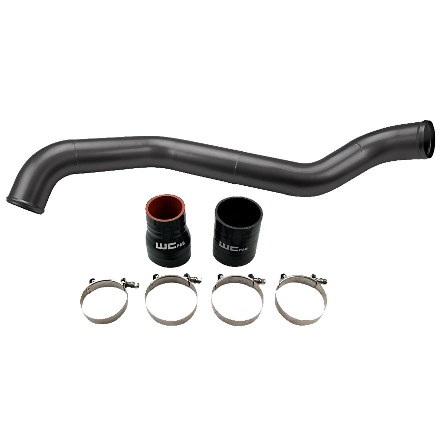 WCFab 2001-2004 LB7 Duramax Driver Side 3 Inch Intercooler Pipe Blueberry Frost Two Stage Powder Coating - WCF100349-BBF - Wehrli Custom Fabrication
