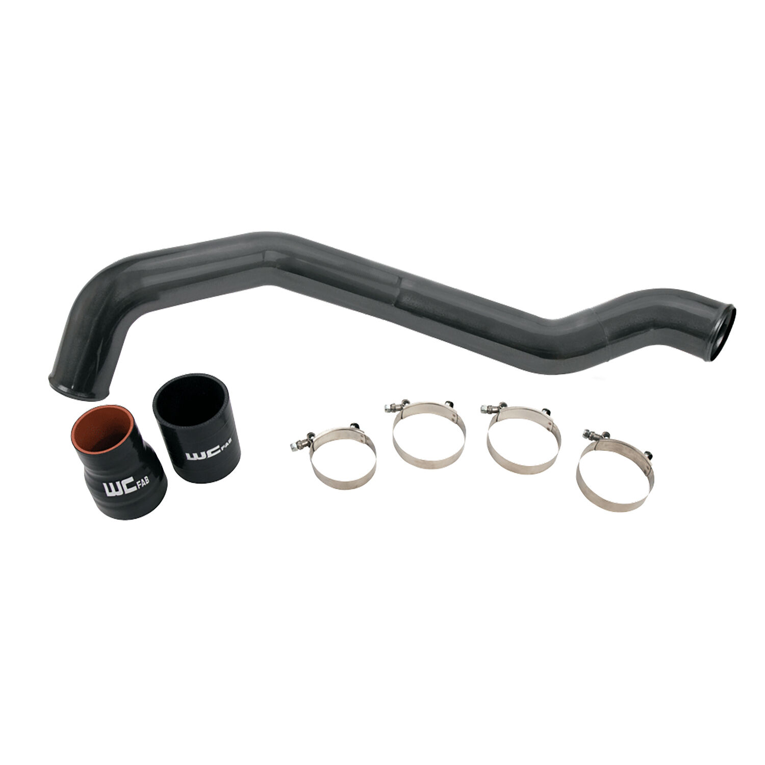 WCFab 2004.5-2010 LLY/LBZ/LMM Duramax Driver Side 3 Inch Intercooler Pipe Blueberry Frost Two Stage Powder Coating - WCF100352-BBF - Wehrli Custom Fabrication
