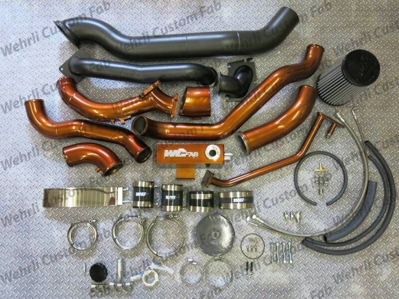 WCFab 2001-2004 LB7 Duramax S400/Stock Twin Turbo Kit Bronze Chrome Two Stage Powder Coating
