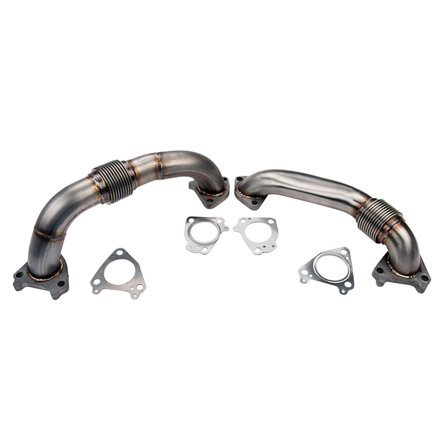 WCFab 2001-2016 Duramax 2 Inch Stainless Steel Up Pipe Kit for Single Turbos w/ Gaskets - WCF100590 - Wehrli Custom Fabrication