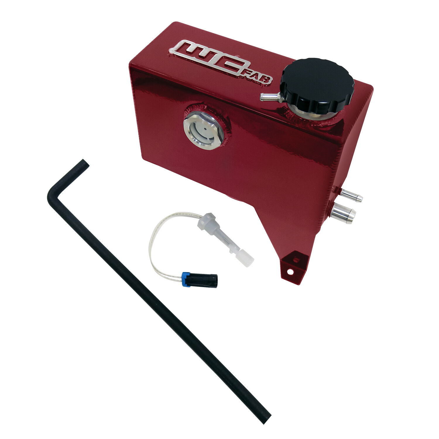 WCFab 2011-2016 LML OEM Placement Coolant Tank Kit Candy Red Two Stage Powder Coating - WCF100647-CR - Wehrli Custom Fabrication