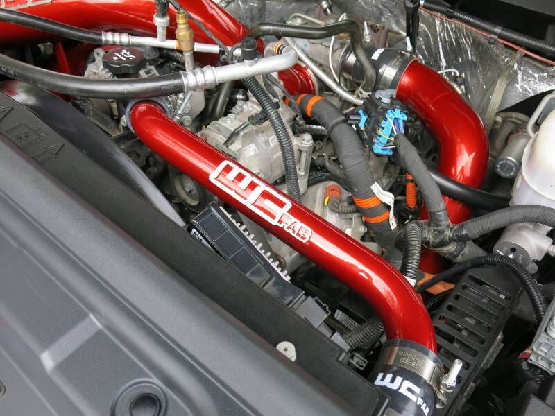 WCFab 2011-2016 LML Duramax Upper Coolant Pipe Gloss Black Single Stage Powder Coating - WCF100696-GB - Wehrli Custom Fabrication