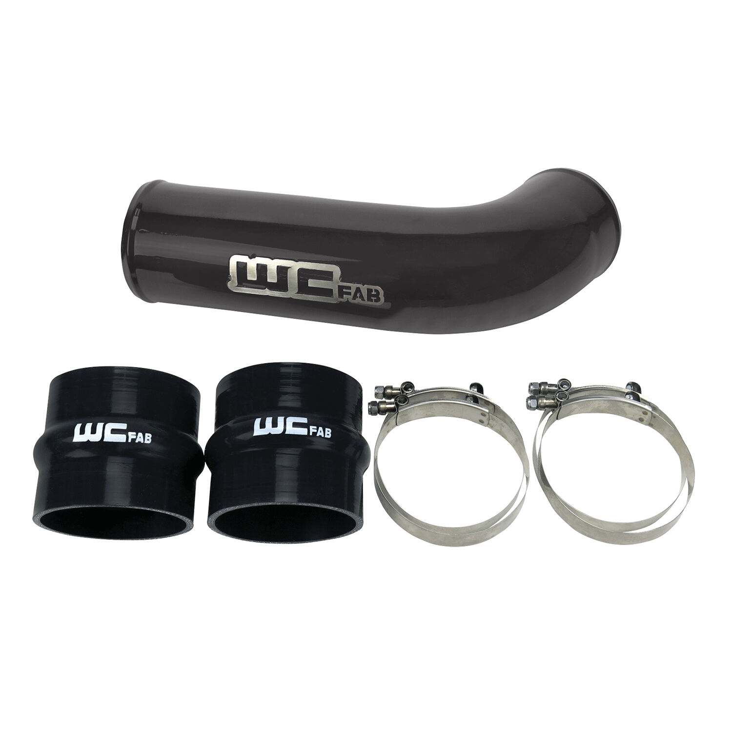 WCFab 2017-2019 L5P Duramax 4 Inch Intake Pipe for OEM Air Box Orange Frost Two Stage Powder Coating - WCF100709-OF - Wehrli Custom Fabrication