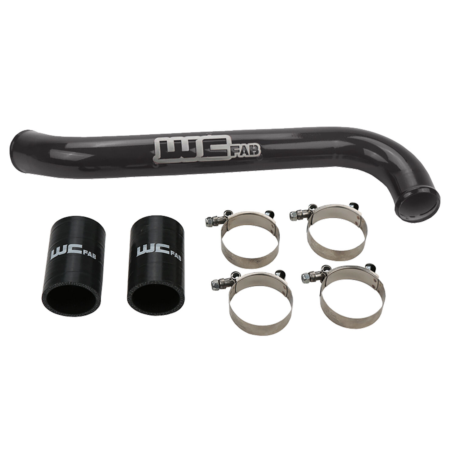 WCFab 2017-2019 L5P Duramax Upper Coolant Pipe Cat Yellow Single Stage Powder Coating - WCF100742-CAT - Wehrli Custom Fabrication