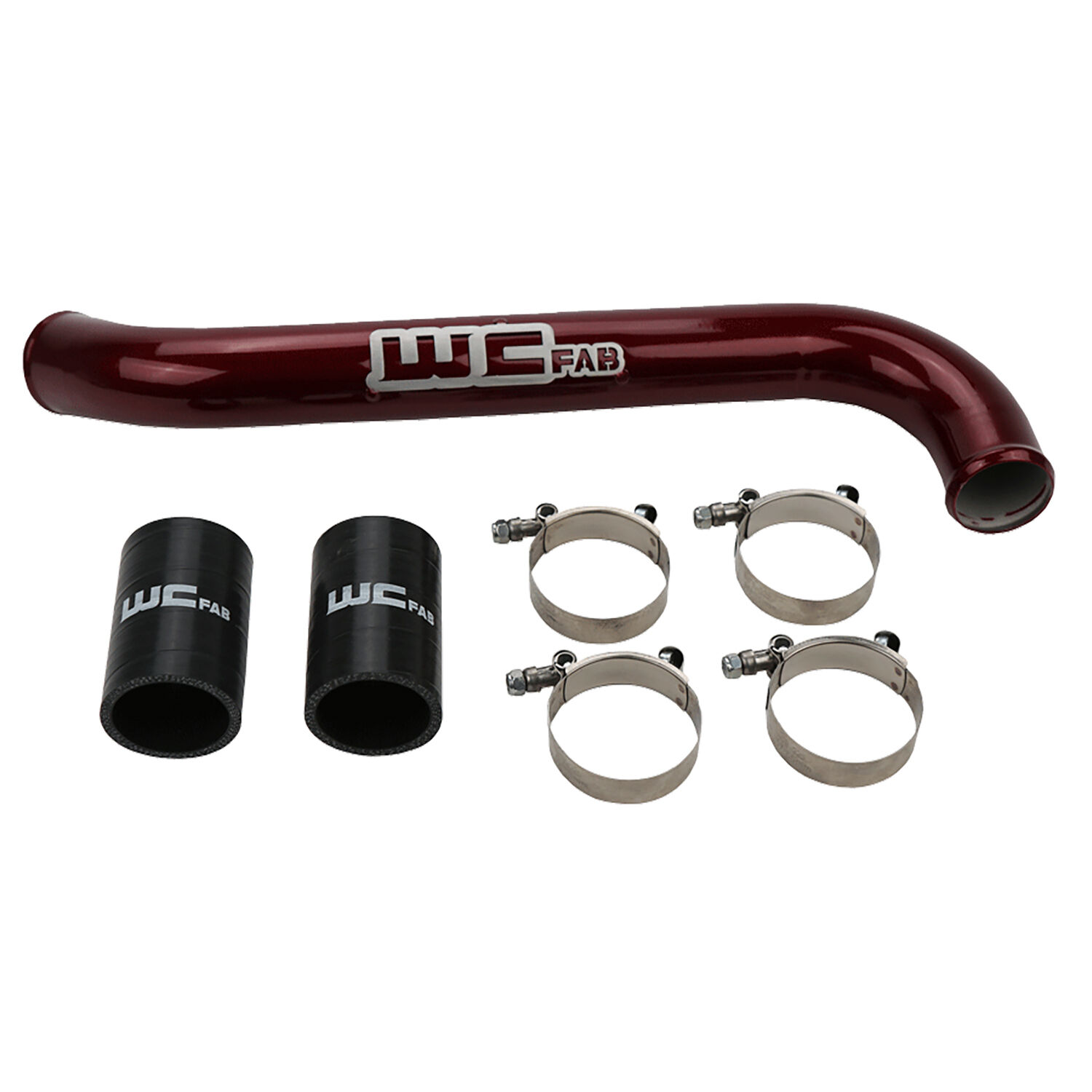 WCFab 2017-2019 L5P Duramax Upper Coolant Pipe Red Two Stage Powder Coating - WCF100742-RED - Wehrli Custom Fabrication
