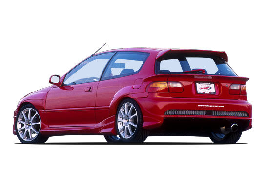 1992-1995 Honda Civic 3dr BigMouth w Flares Style Wings West Wide Body Kit