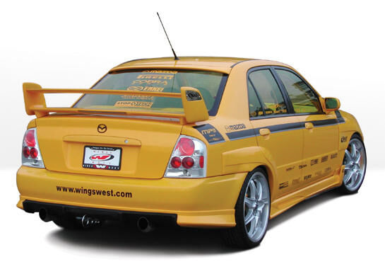 2001-2003 Mazda Protege 4dr MP5 w Flares Style Wings West Body Kit