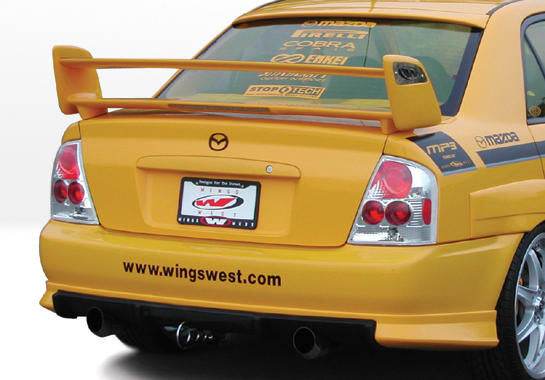 2001-2003 Mazda Protege 4dr MP5 w Flares Style Wings West Body Kit