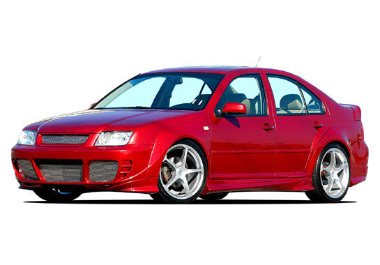 1999-2005 Volkswagon Jetta J-Spec w Flares Style Wings West Body kit - WW-890777