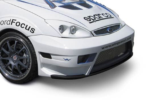 2000-2004 Ford Focus ZX3 WRC w Flares & Spoiler Style Wings West Wide Body Kit 7PC